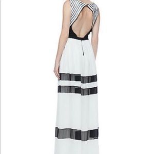 Alice and Olivia Maxi Black and White Dress
